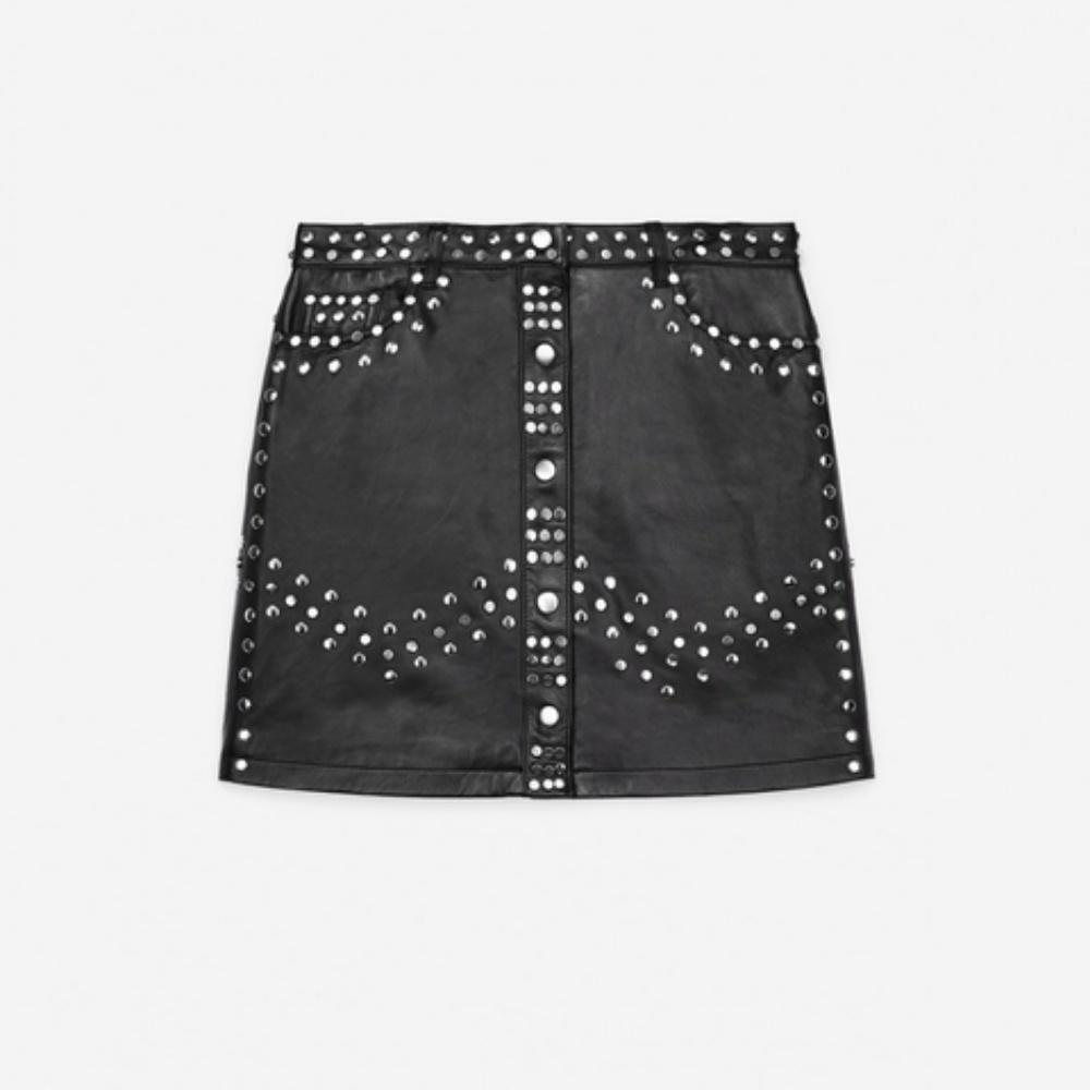 The Kooples Studded Leather Mini Skirt NEW W/O TAG